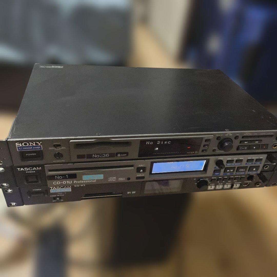ラジオ・コンポ TASCAM tascam cd 01u-SONY MDS-E12 MD A1