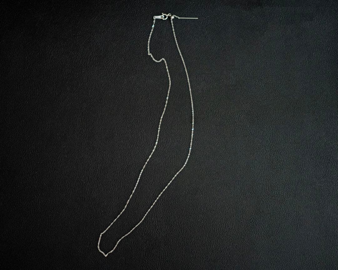 新品未使用 Pt950刻印あり プラチナ スクリューチェーンネックレス 45cm