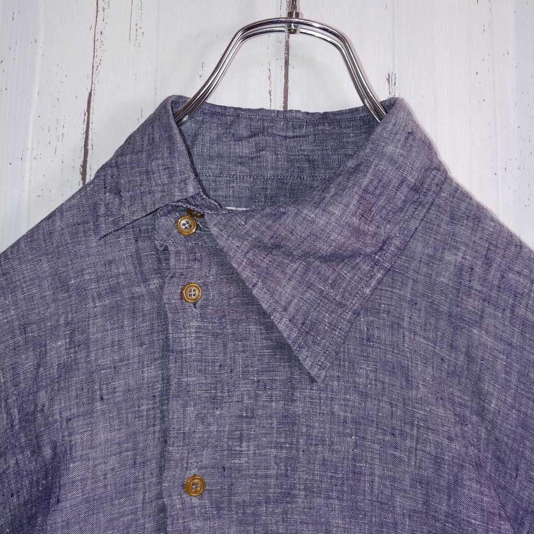 【希少モデル】ヴィヴィアン・ウエストウッド 変則シャツ くすみグレー 刺繍ロゴM