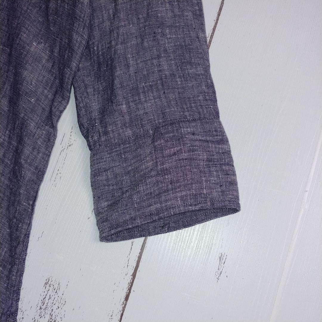 【希少モデル】ヴィヴィアン・ウエストウッド 変則シャツ くすみグレー 刺繍ロゴM