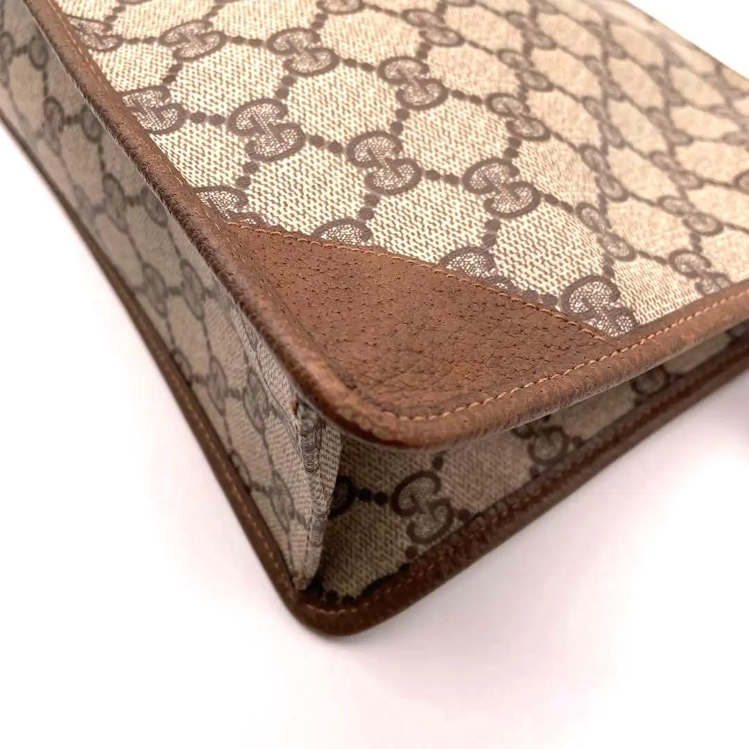 ✨美品✨ オールドグッチ GG レザー クラッチバッグ 茶色 レディース メンズ