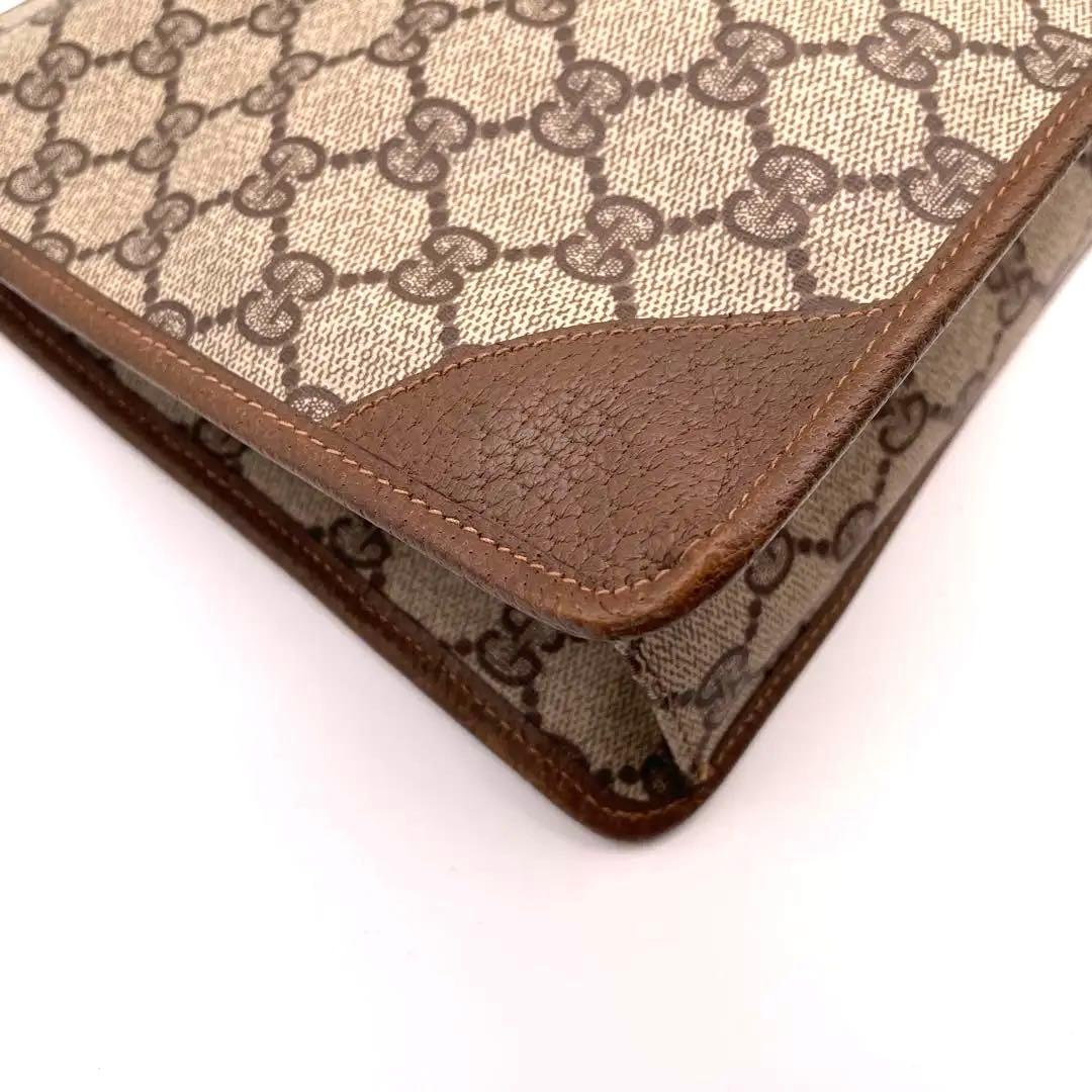 ✨美品✨ オールドグッチ GG レザー クラッチバッグ 茶色 レディース メンズ
