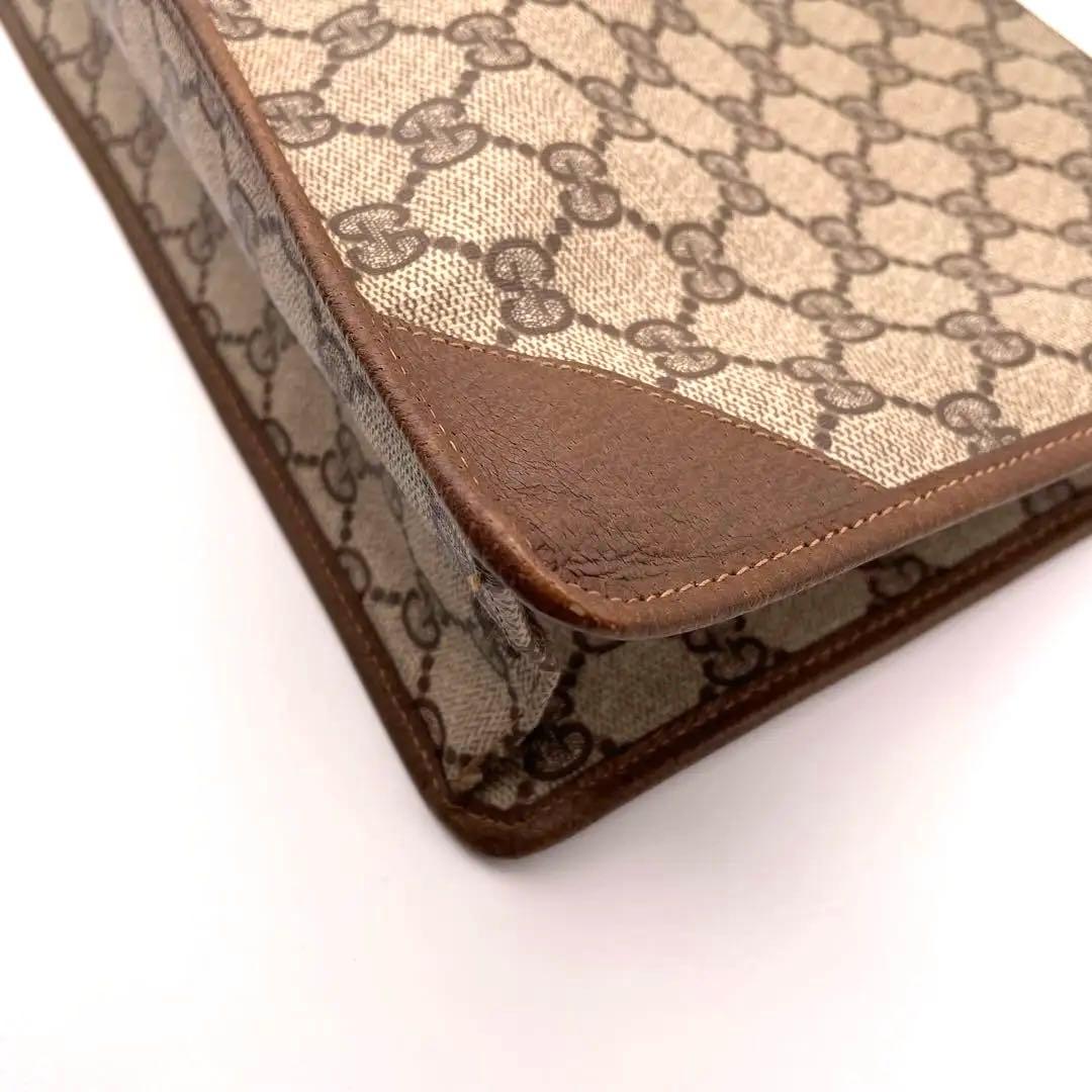 ✨美品✨ オールドグッチ GG レザー クラッチバッグ 茶色 レディース メンズ