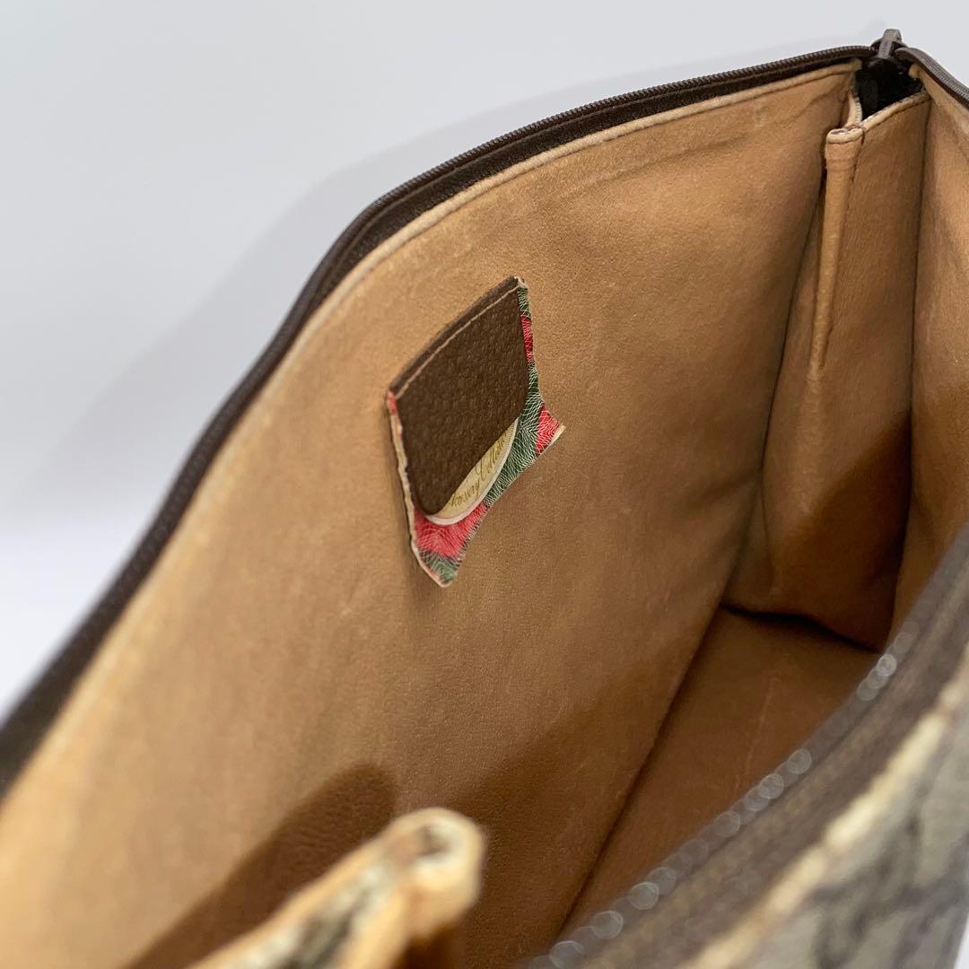 ✨美品✨ オールドグッチ GG レザー クラッチバッグ 茶色 レディース メンズ