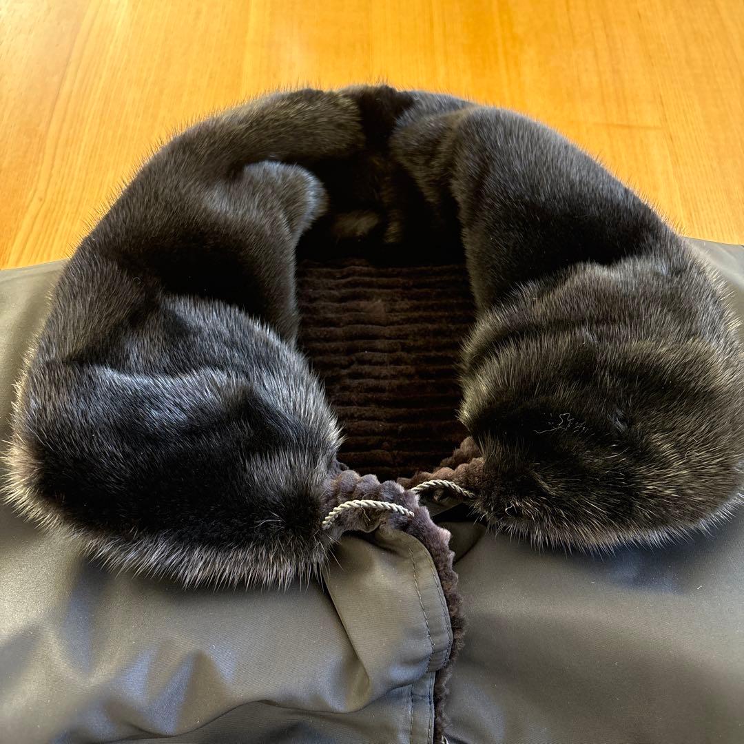 ミンク ファーコート リバーシブル