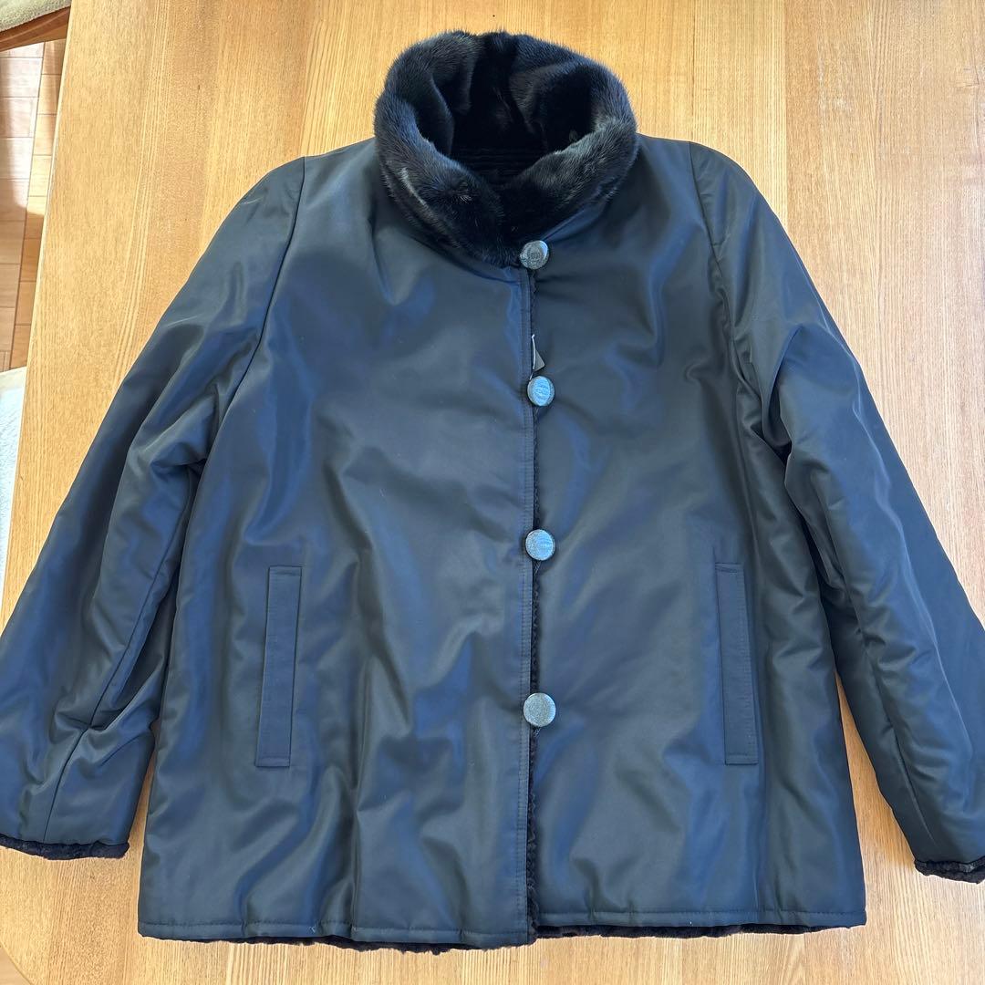 ミンク ファーコート リバーシブル