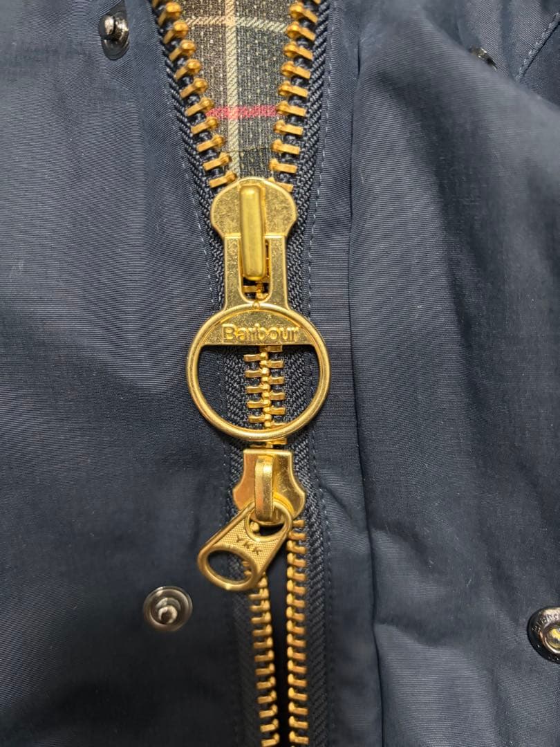 バブアーBarbourピーチスキンモッズコート ネイビーS-M34サイズ未使用品