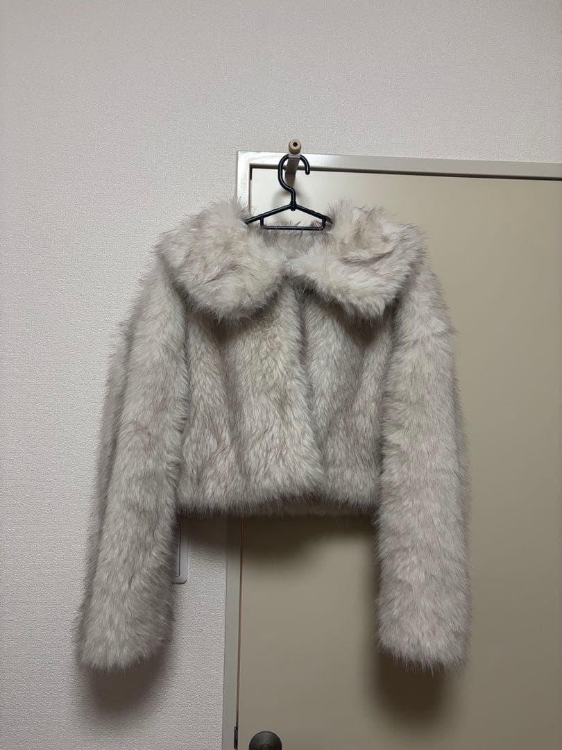 Chico ファーショートコート アイボリー