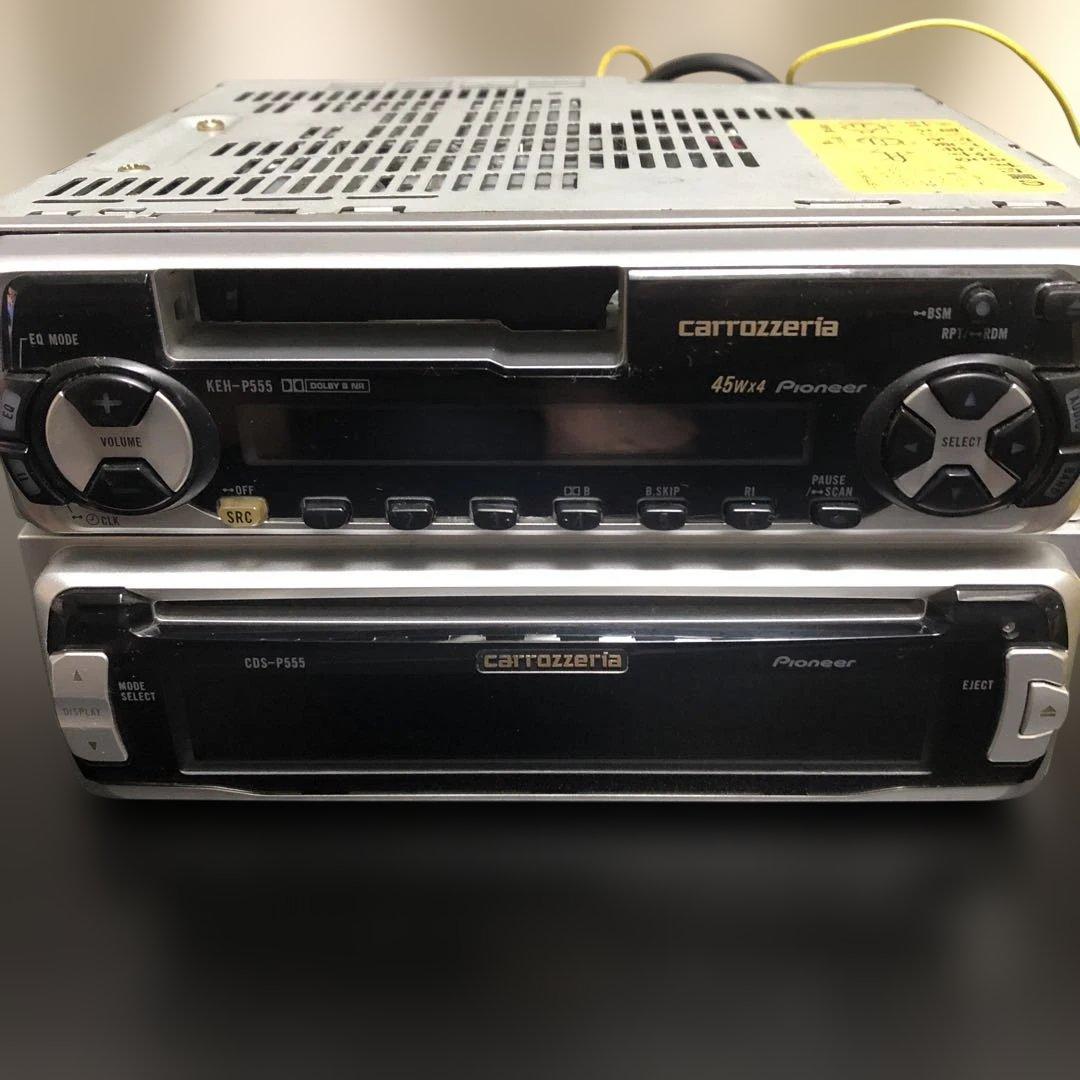 カロッツェリア カセットデッキ + CDプレイヤー 当時物