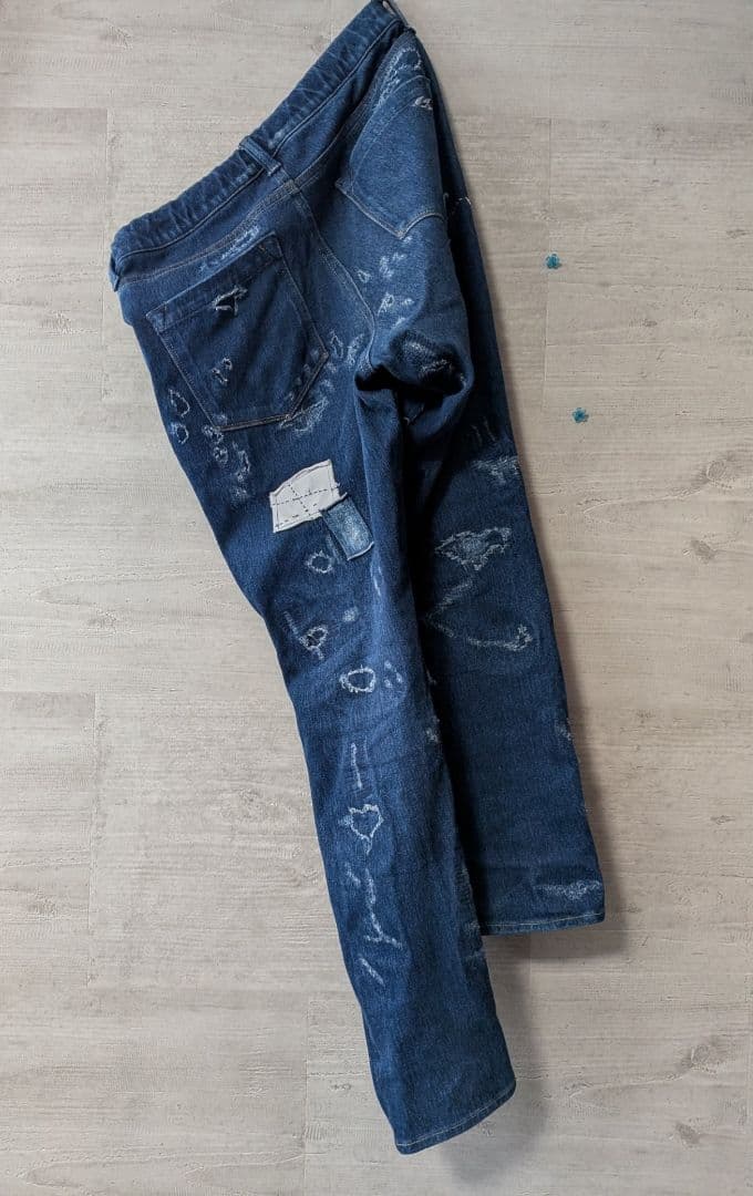 RESOND CLOTHING リサウンドクロージング　クラッシュ　ジーンズ　M