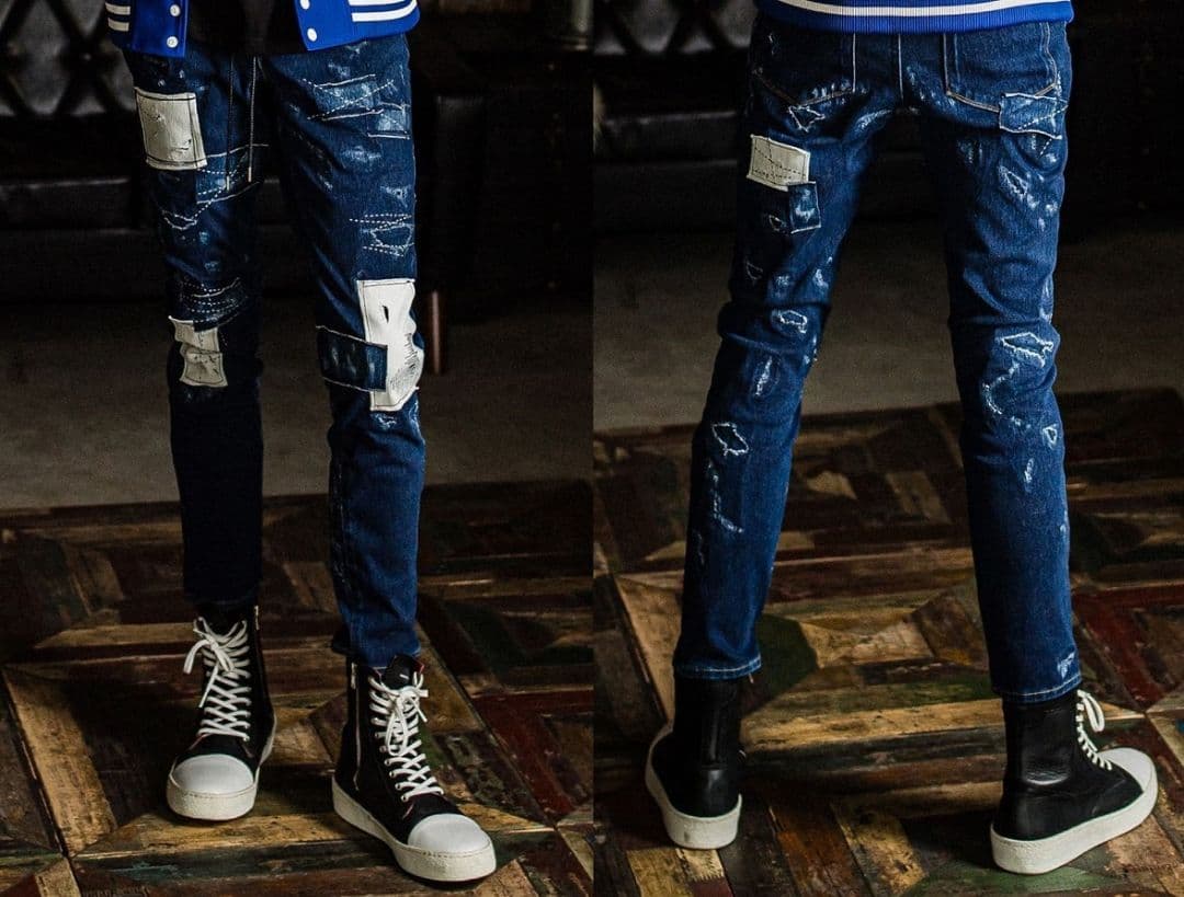 RESOND CLOTHING リサウンドクロージング　クラッシュ　ジーンズ　M