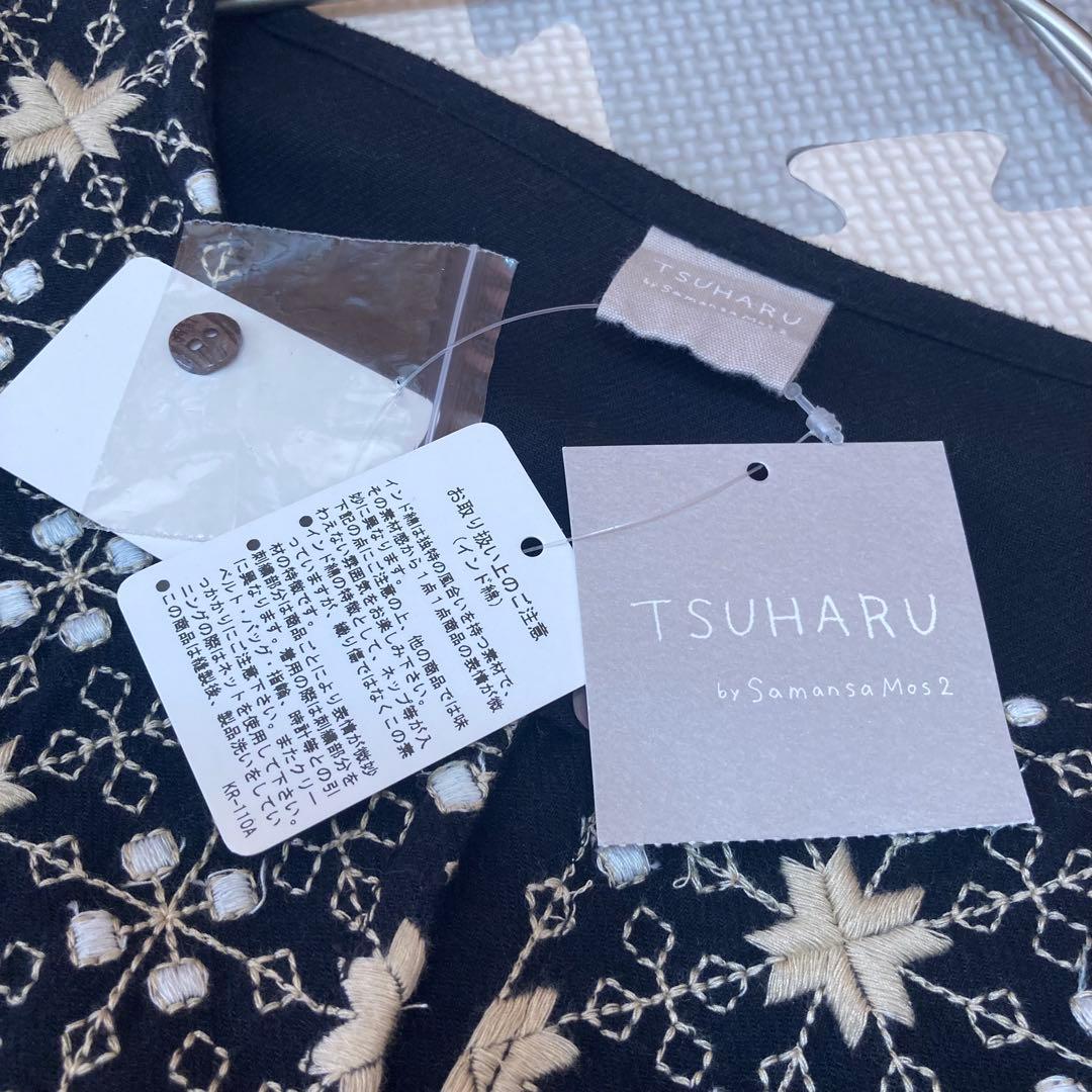 新品タグ付き✨ツハルバイサマンサモスモス 刺繍タックワンピース インド綿 長袖