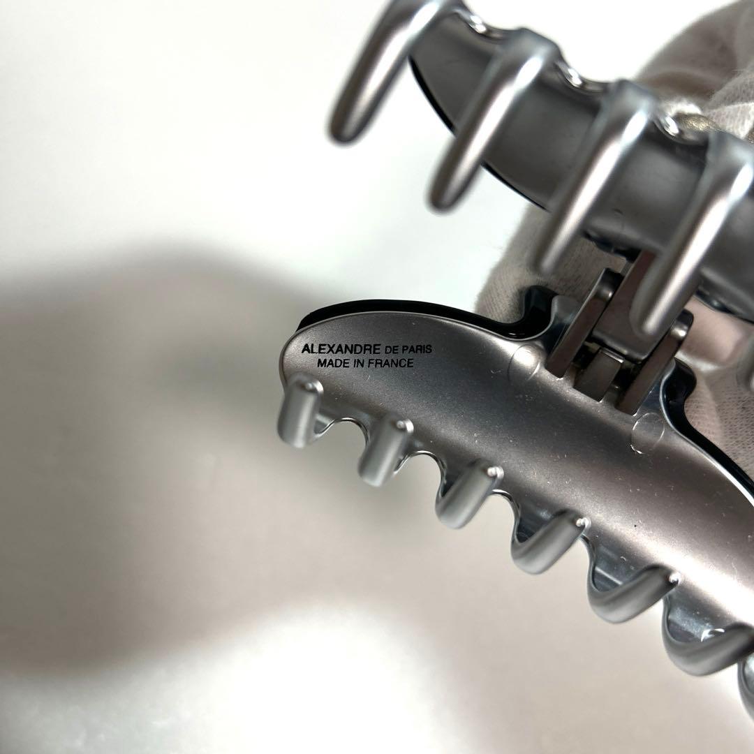 美品 アレクサンドルドゥパリ ヘアクリップ M スワロフスキー シルバー