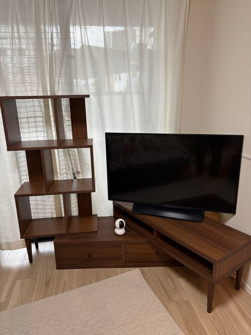 ブラウン テレビ台セット 引き出し付き　2／2