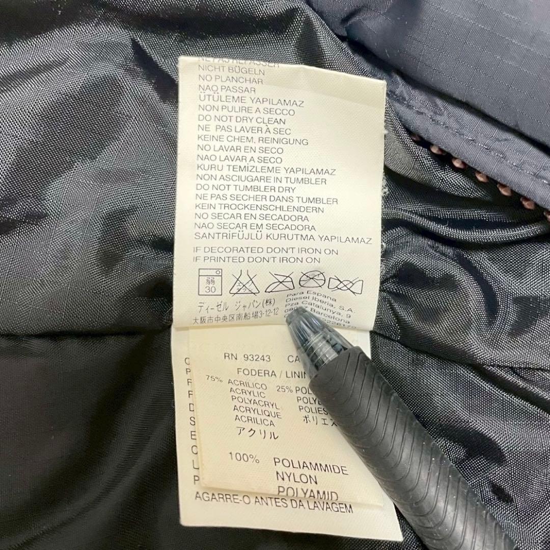 y2k❤️ 00s DIESEL ロゴ 刺繍 ボア ミリタリー ブルゾン n2b