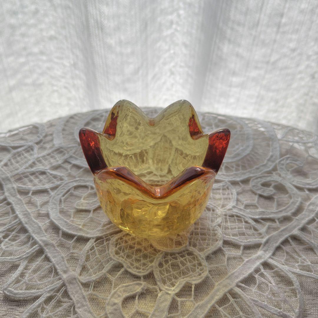  TULIP チューリップ キャンドルホルダー イエロー/クリア