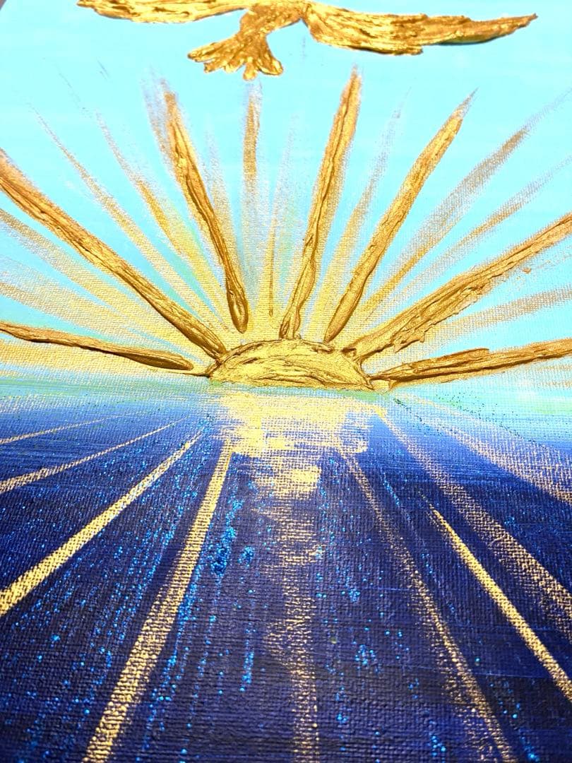 開運絵画　オリジナル　金箔