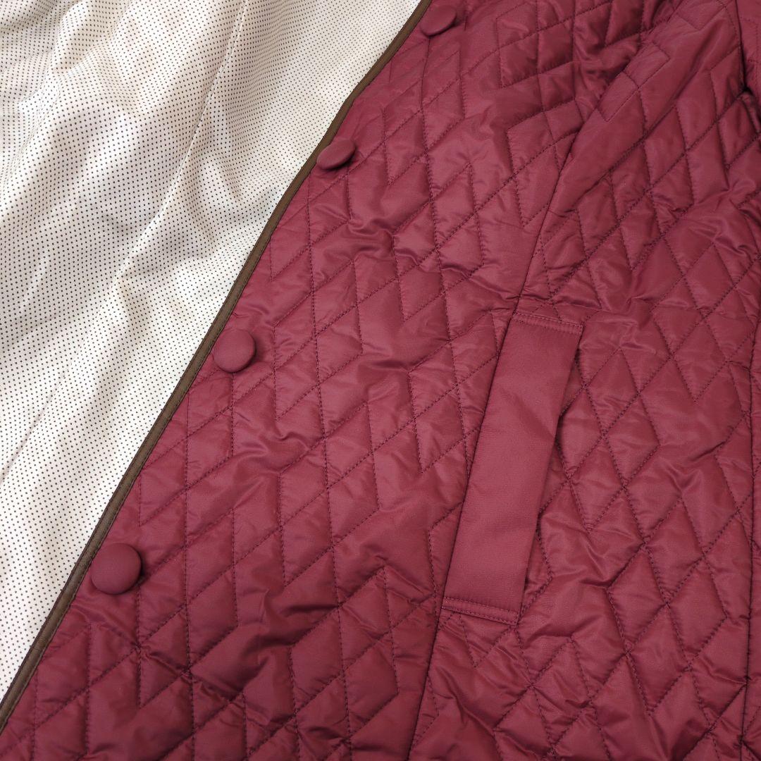 バーガンディ キルティングジャケット