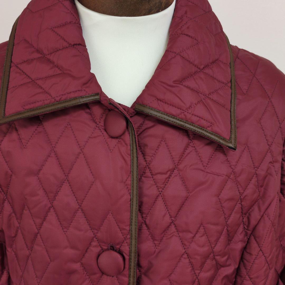 バーガンディ キルティングジャケット