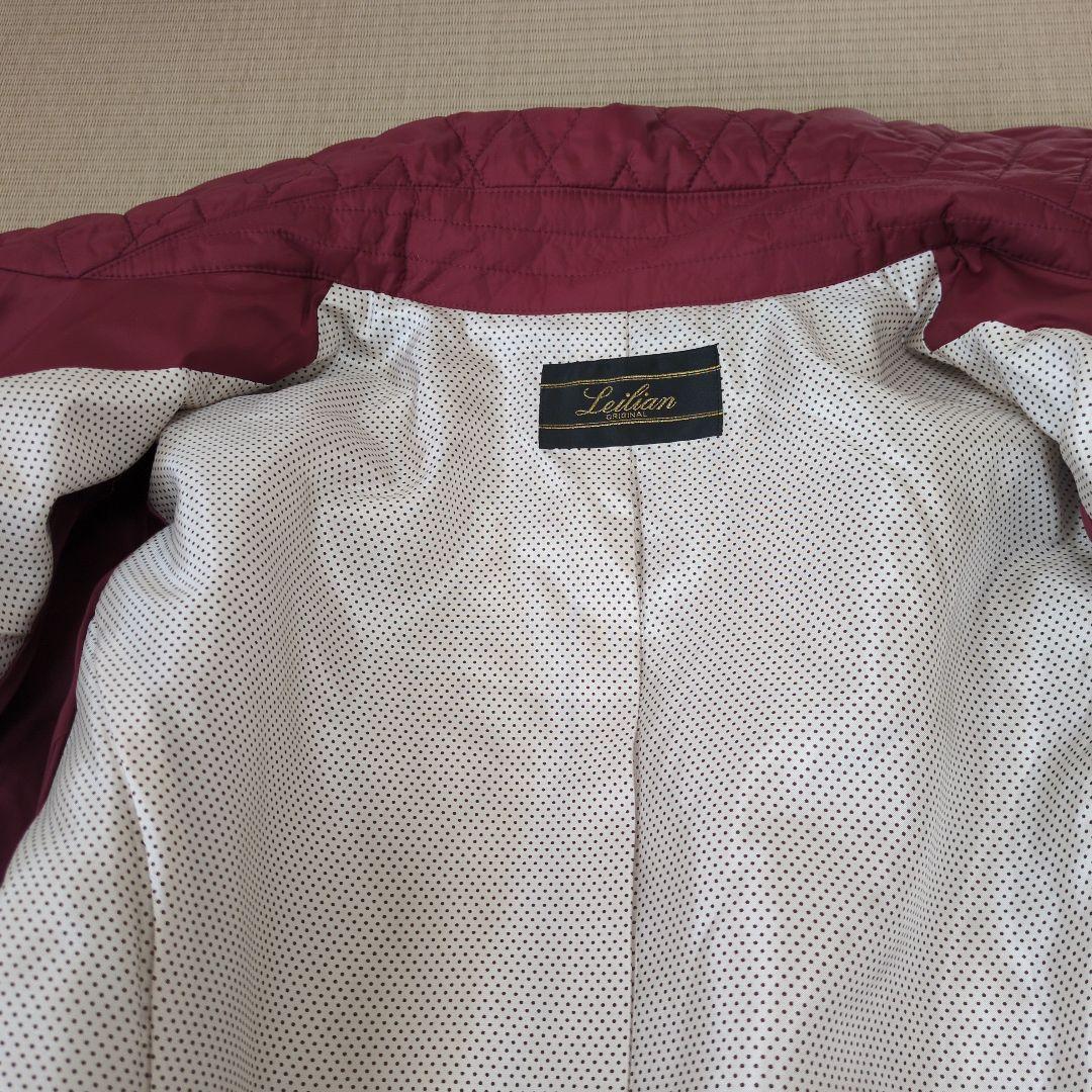 バーガンディ キルティングジャケット