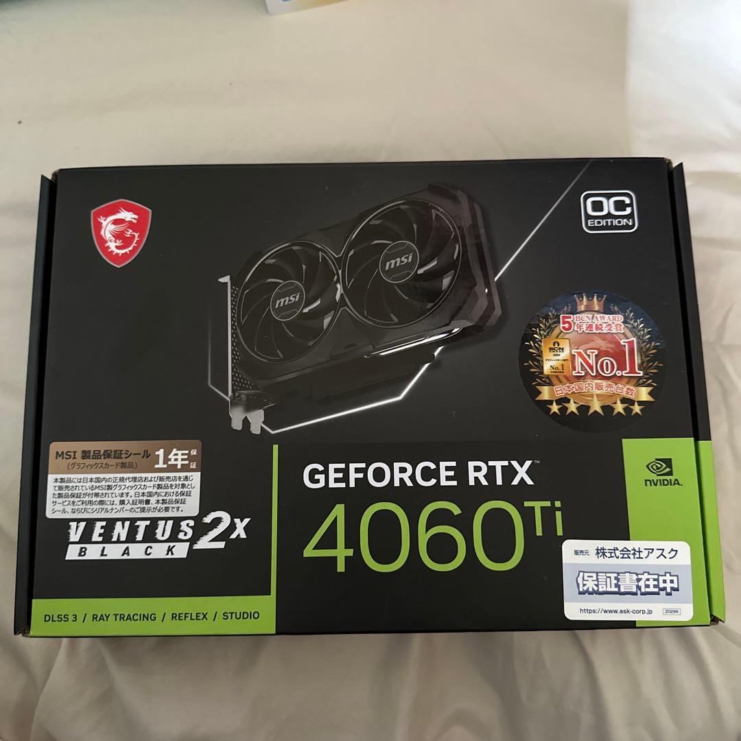 グラフィックボード・グラボ・ビデオカード GeForce RTX 4060 VENTUS 2X BLACK 8G OC