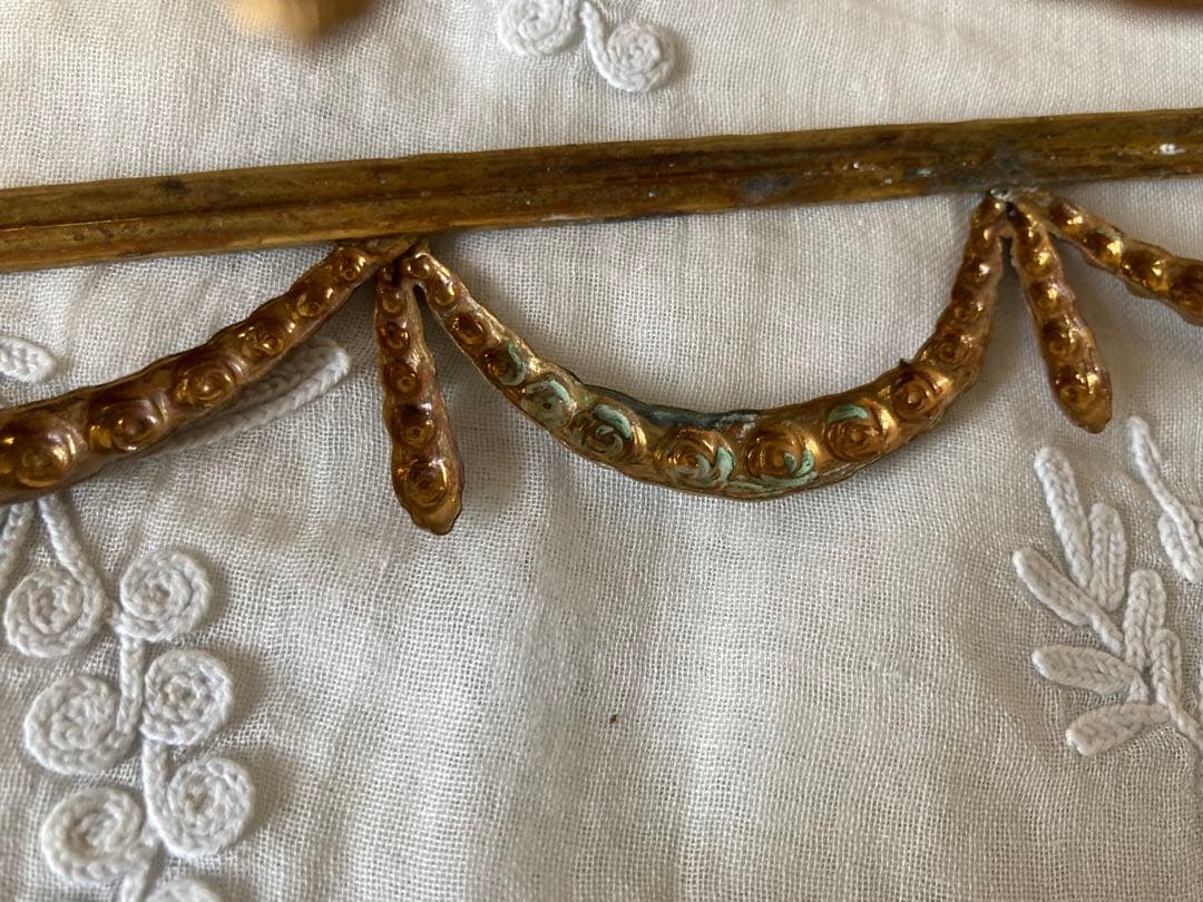 フランス アンティーク 薔薇のガーランド 小箱 陶器 ボックス 小箱19世紀