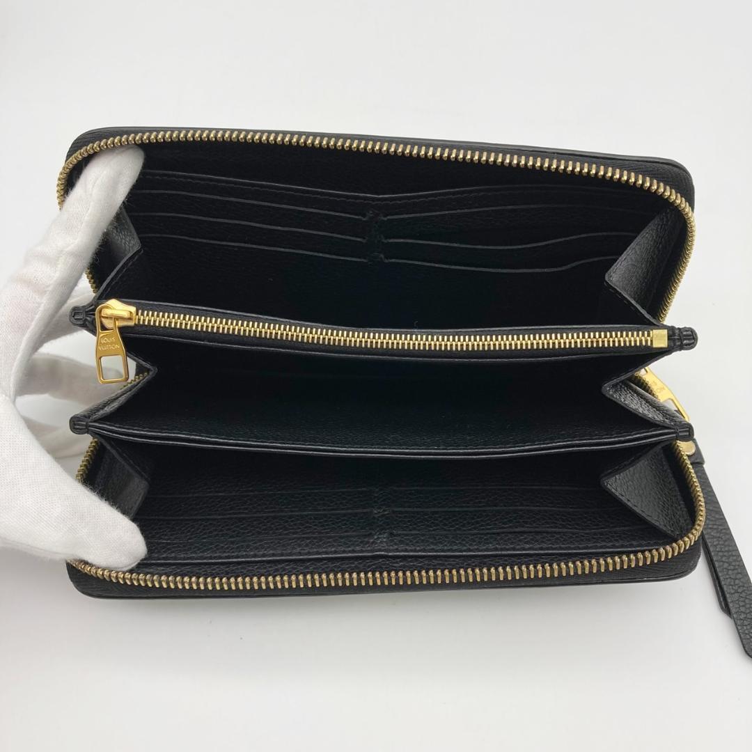 ルイヴィトン　アンプラント　バイカラー　ノワール　ジッピーウォレット　長財布
