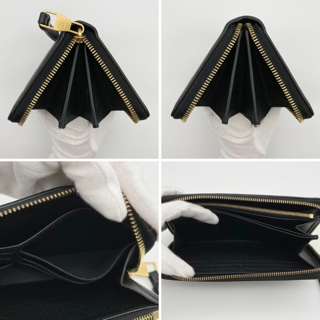 ルイヴィトン　アンプラント　バイカラー　ノワール　ジッピーウォレット　長財布
