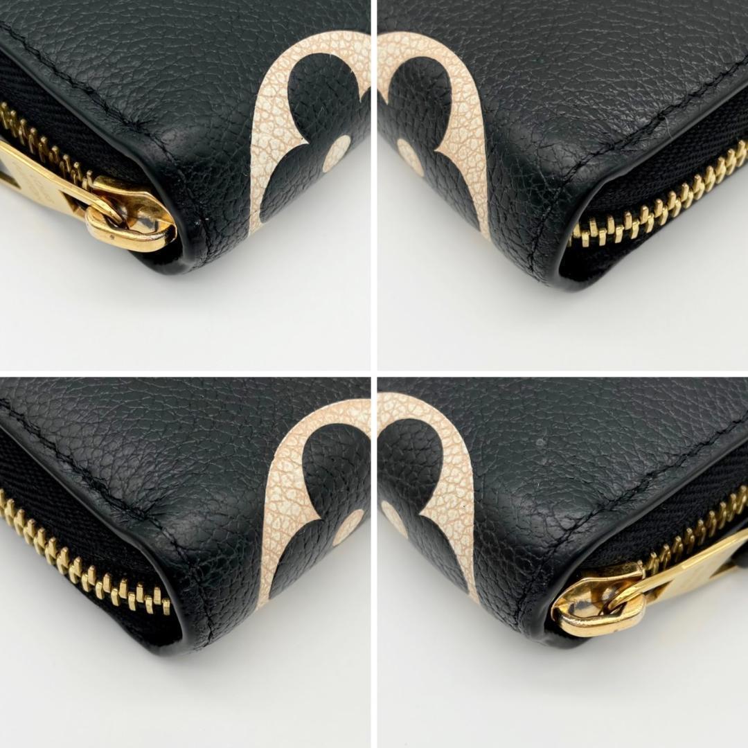ルイヴィトン　アンプラント　バイカラー　ノワール　ジッピーウォレット　長財布