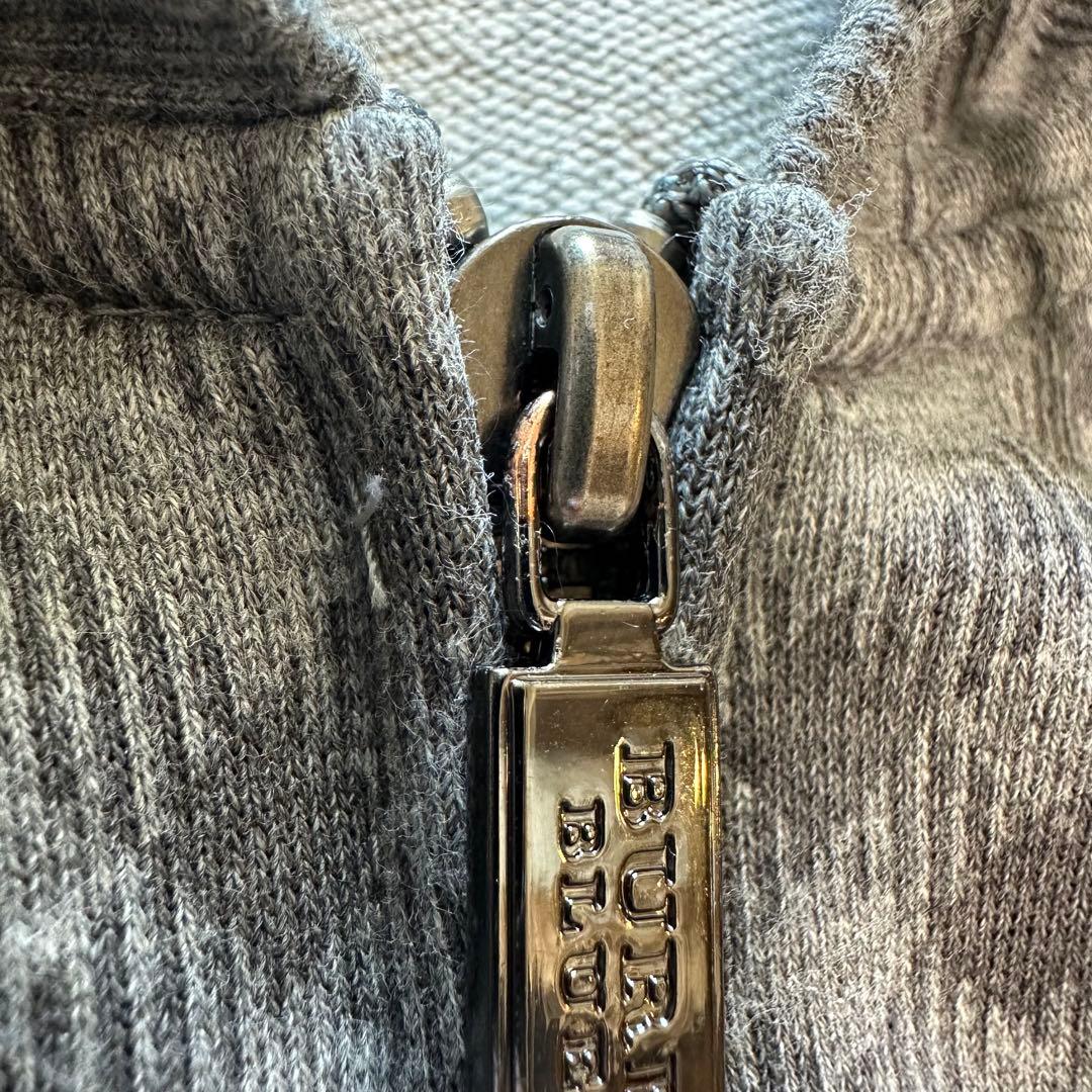 Burberry パーカー グレー チェック ロゴ