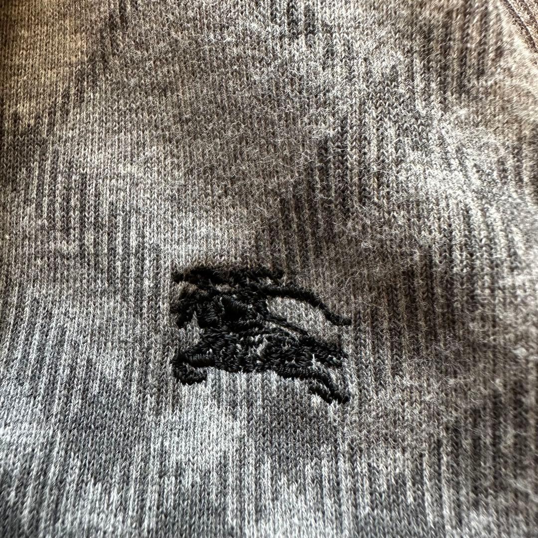 Burberry パーカー グレー チェック ロゴ