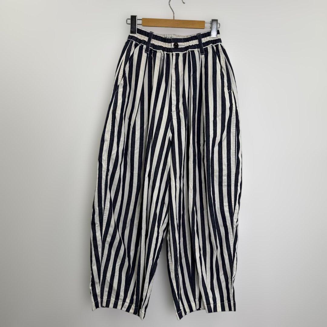 R00636 HARVESTY バーベスティ　ストライプ　カジュアルパンツ