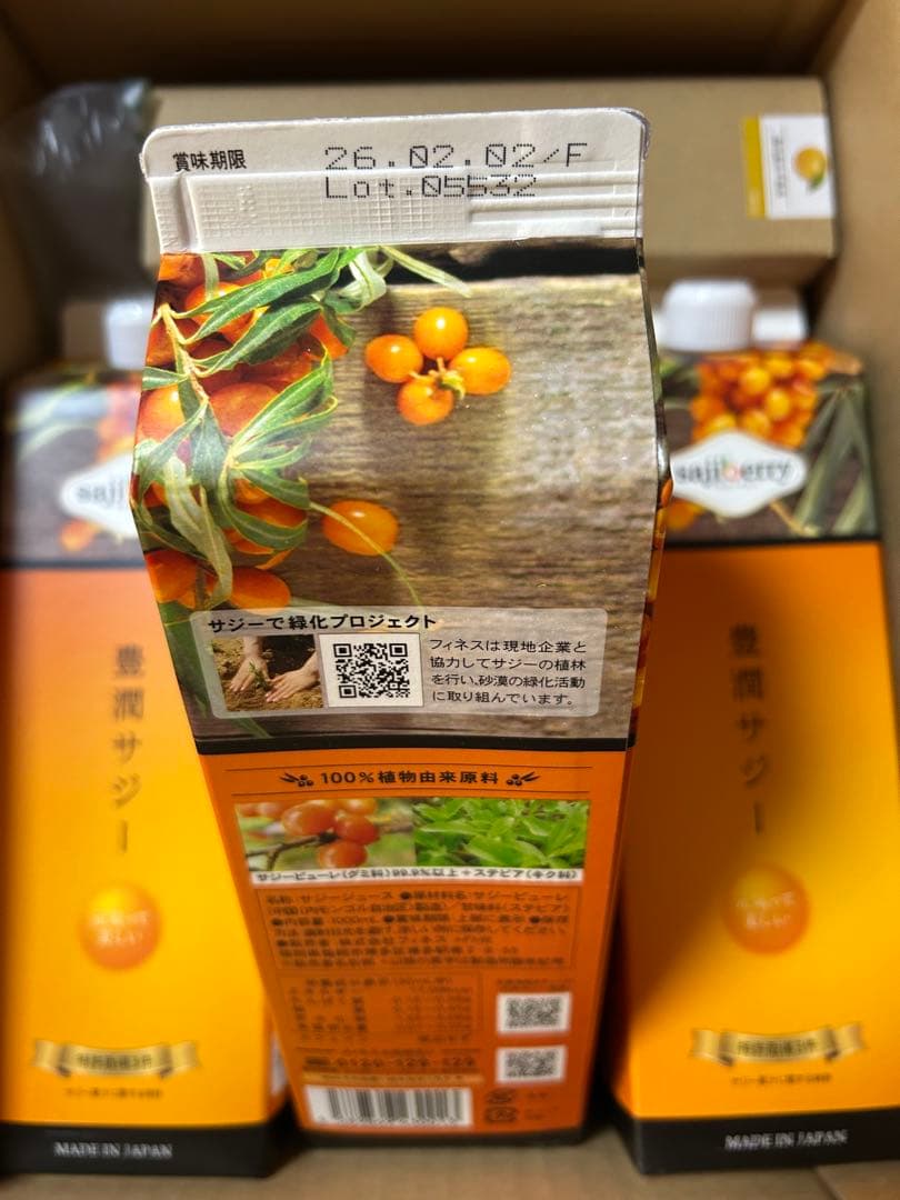 フィネス　豊潤サジー 1000ml✖️３本