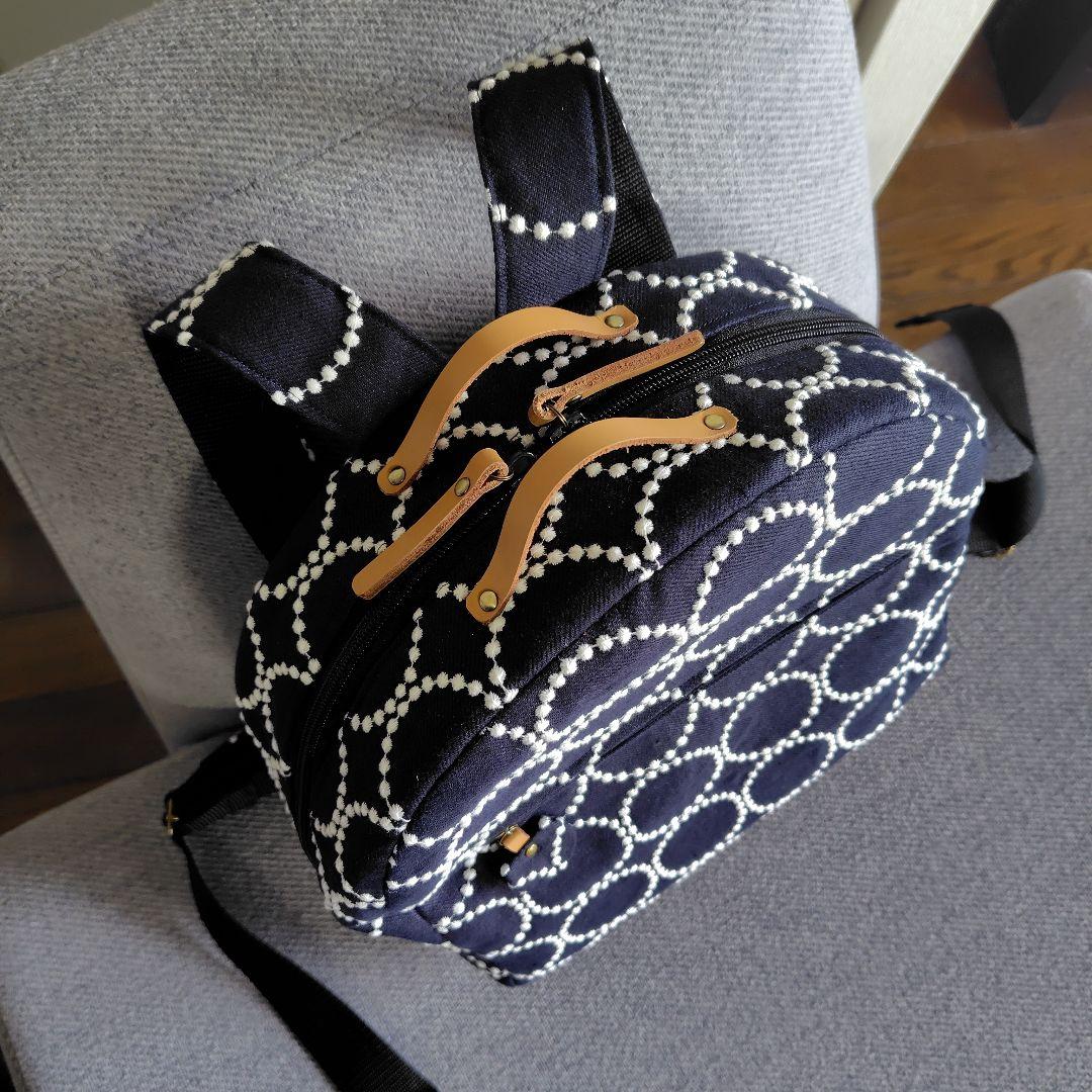 ミナペルホネンタンバリン両開きリュックハンドメイド