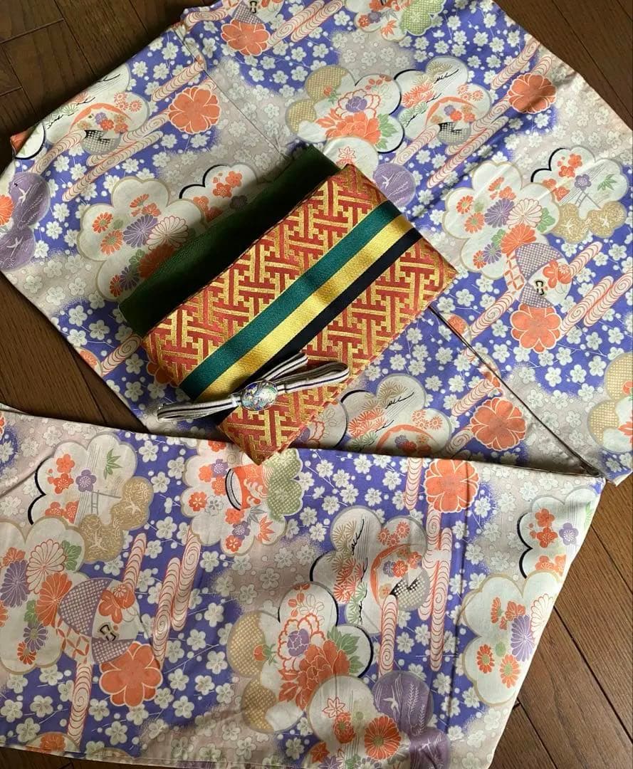 【美品・レア柄！】梅に桜・紅葉に千鳥まで、大人可愛く大正ロマン☆アンティーク着物