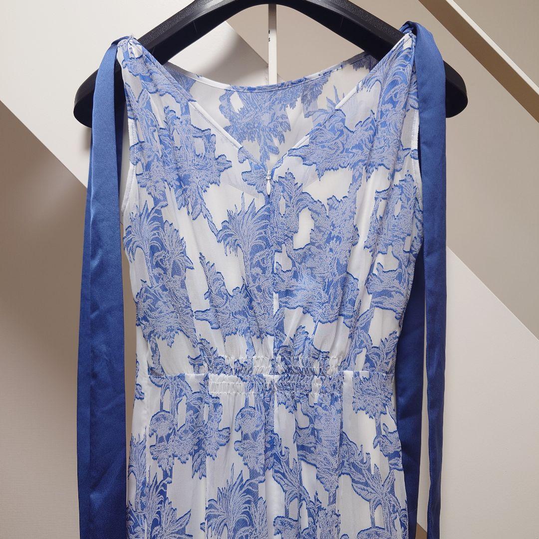 0 S fray i.d フレイアイディー リボン ドレス ワンピース ブルー