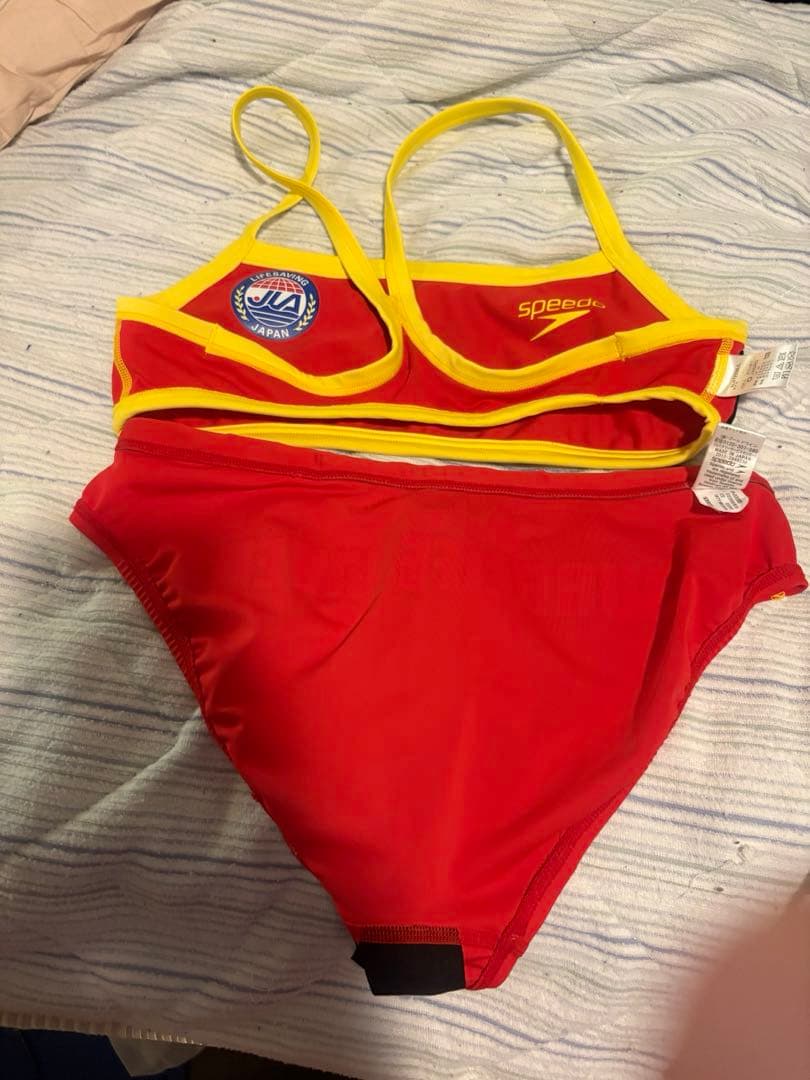 ミ*ズ様 Speedo セパレート水着 赤/黄 サーフライフセーバー