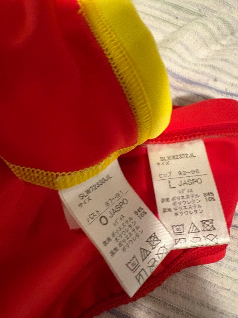 ミ*ズ様 Speedo セパレート水着 赤/黄 サーフライフセーバー