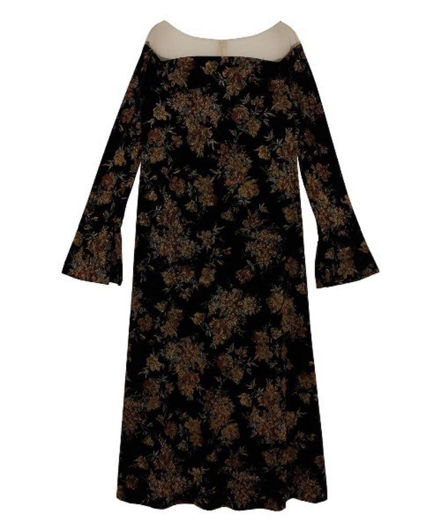 【Aさま専用出品】Ameri FLOWER PRINT VELOUR DRESS