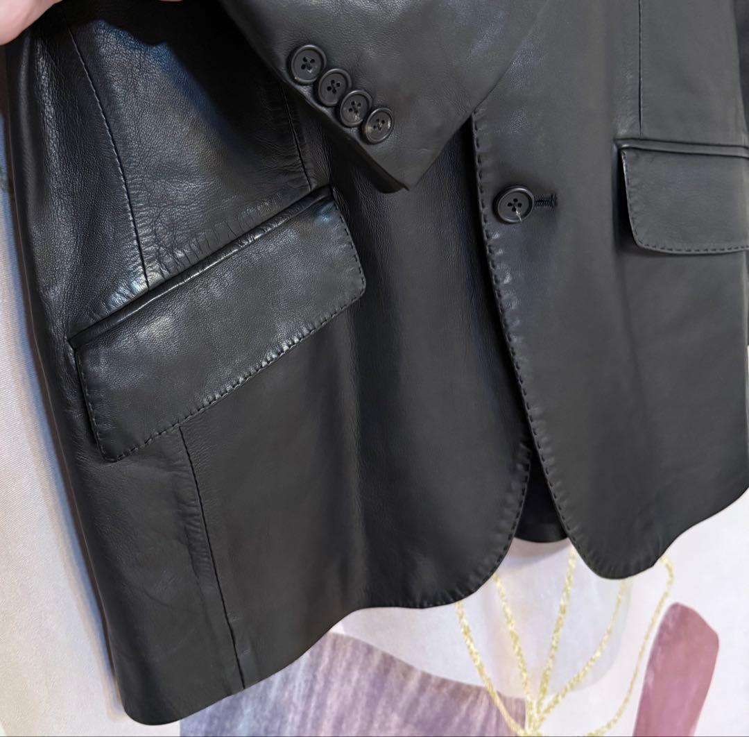 ポールスミス コレクション ラムレザー テーラードジャケット ブラック 韓国製