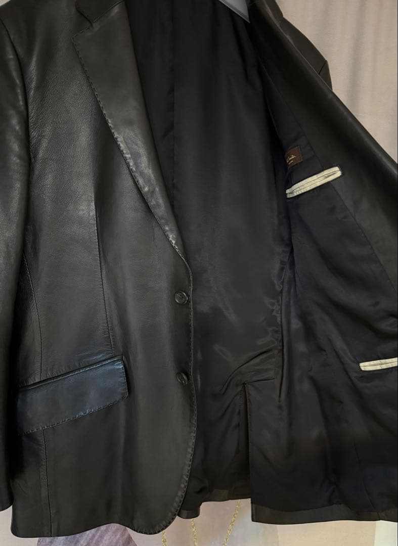 ポールスミス コレクション ラムレザー テーラードジャケット ブラック 韓国製