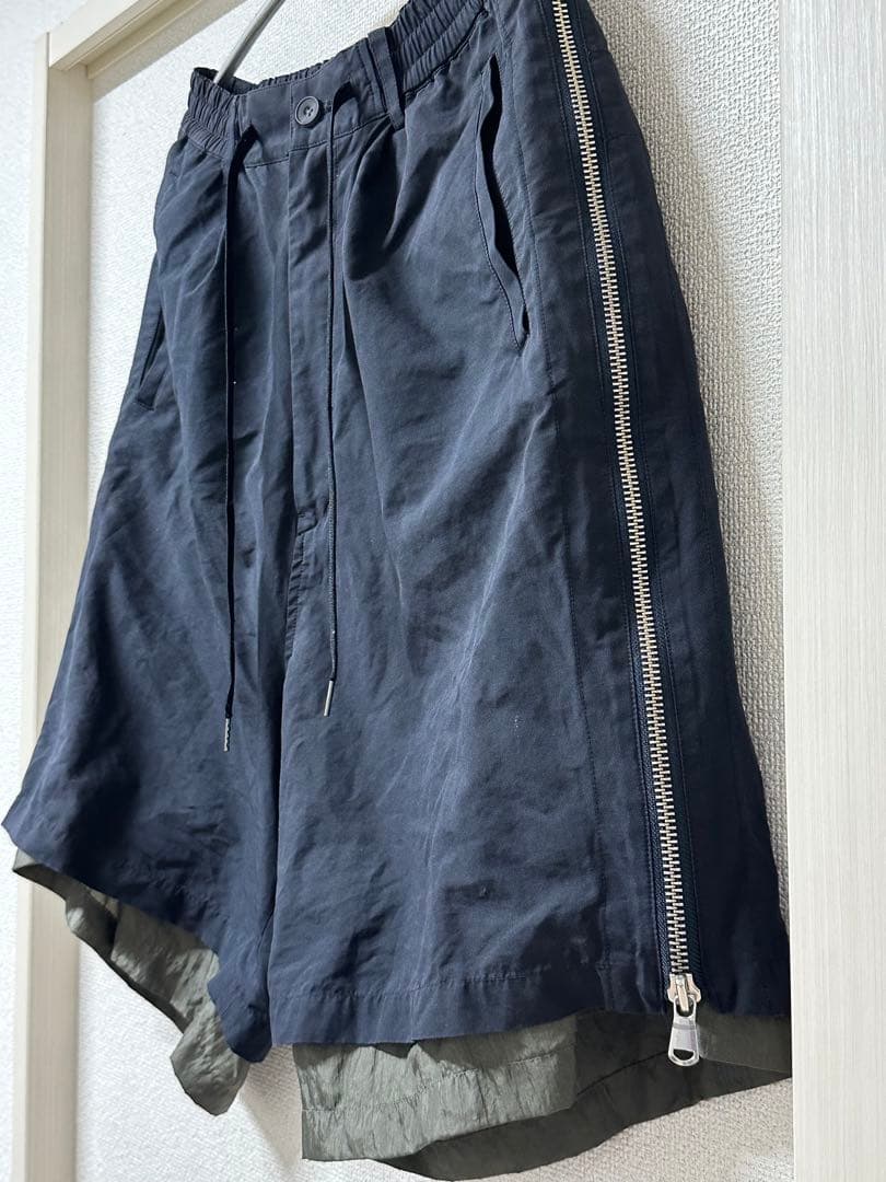 s*3様 メゾンスペシャル　サイドジップショーツ　カーキ　グリーン　レイヤー