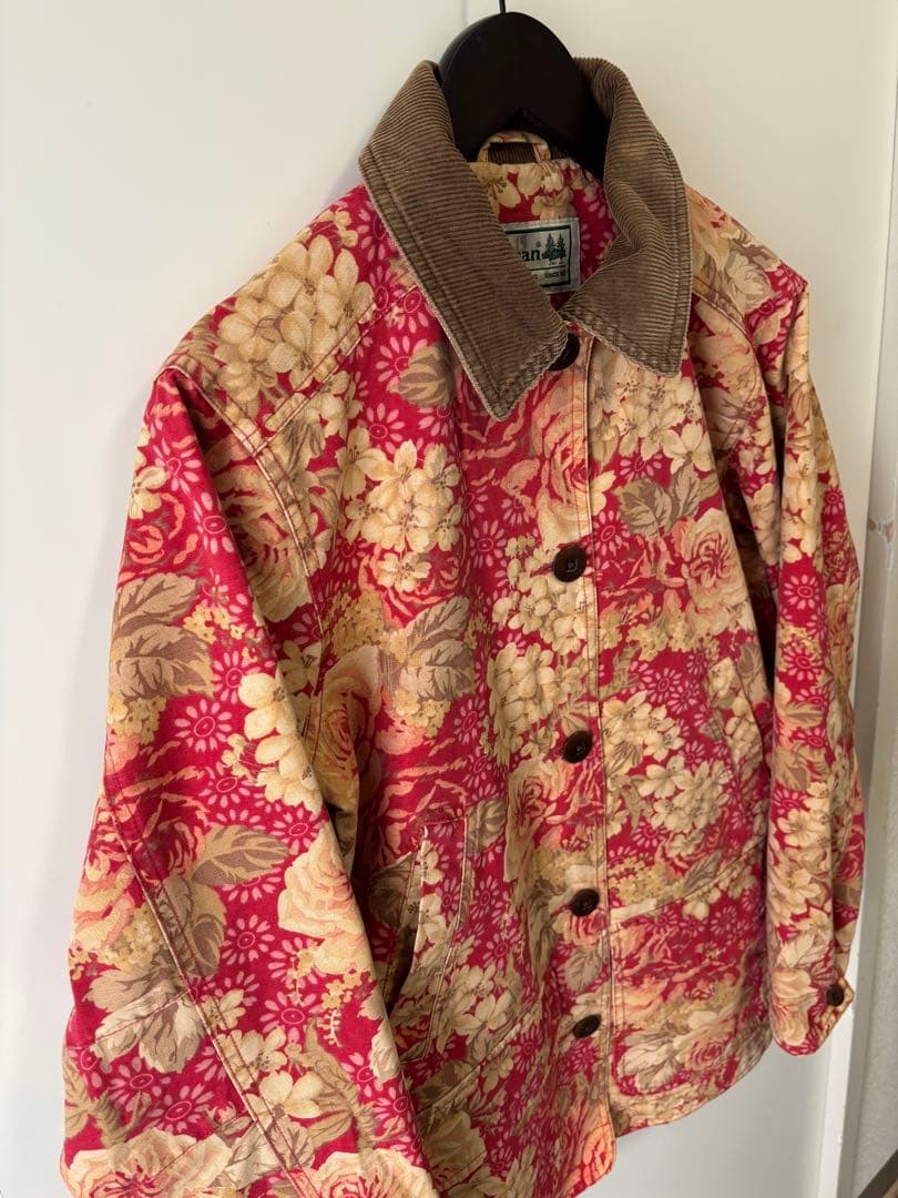 LL Bean Floral 花柄カバーオール バーンコートジャケットレディース