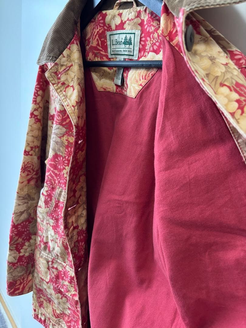 LL Bean Floral 花柄カバーオール バーンコートジャケットレディース