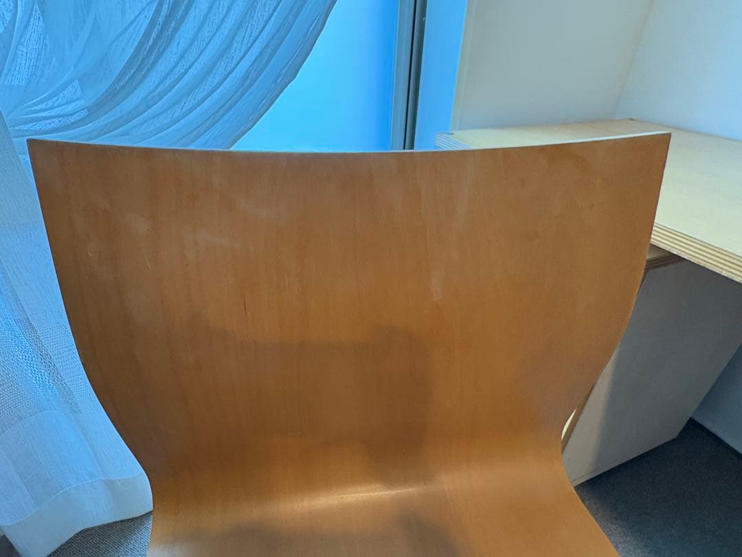 【9/2まで】無印良品ビンテージ　木製デスクチェア 回転式 キャスター付き