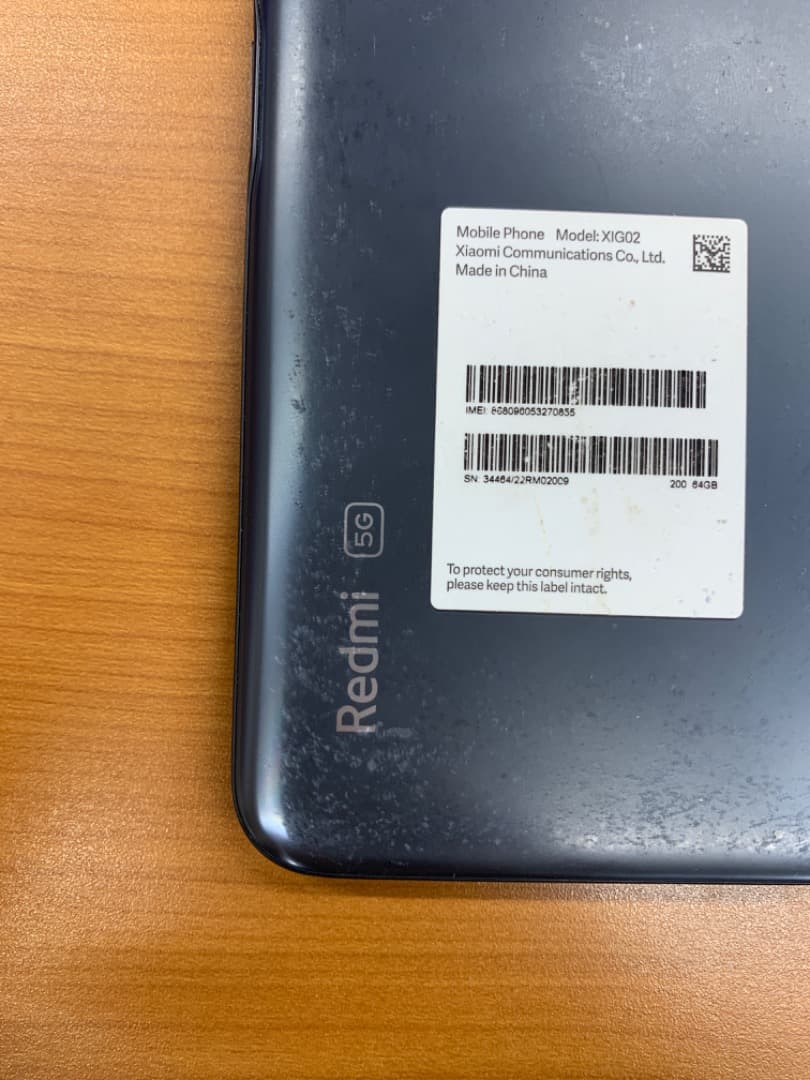 動作確認済 Xiaomi Redmi Note 10 JE 64GB ID H8