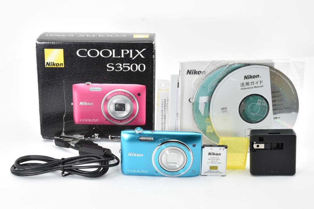 【お値下げ歓迎・ 美品 】ニコン　Nikon COOLPIX S3500 ブルー