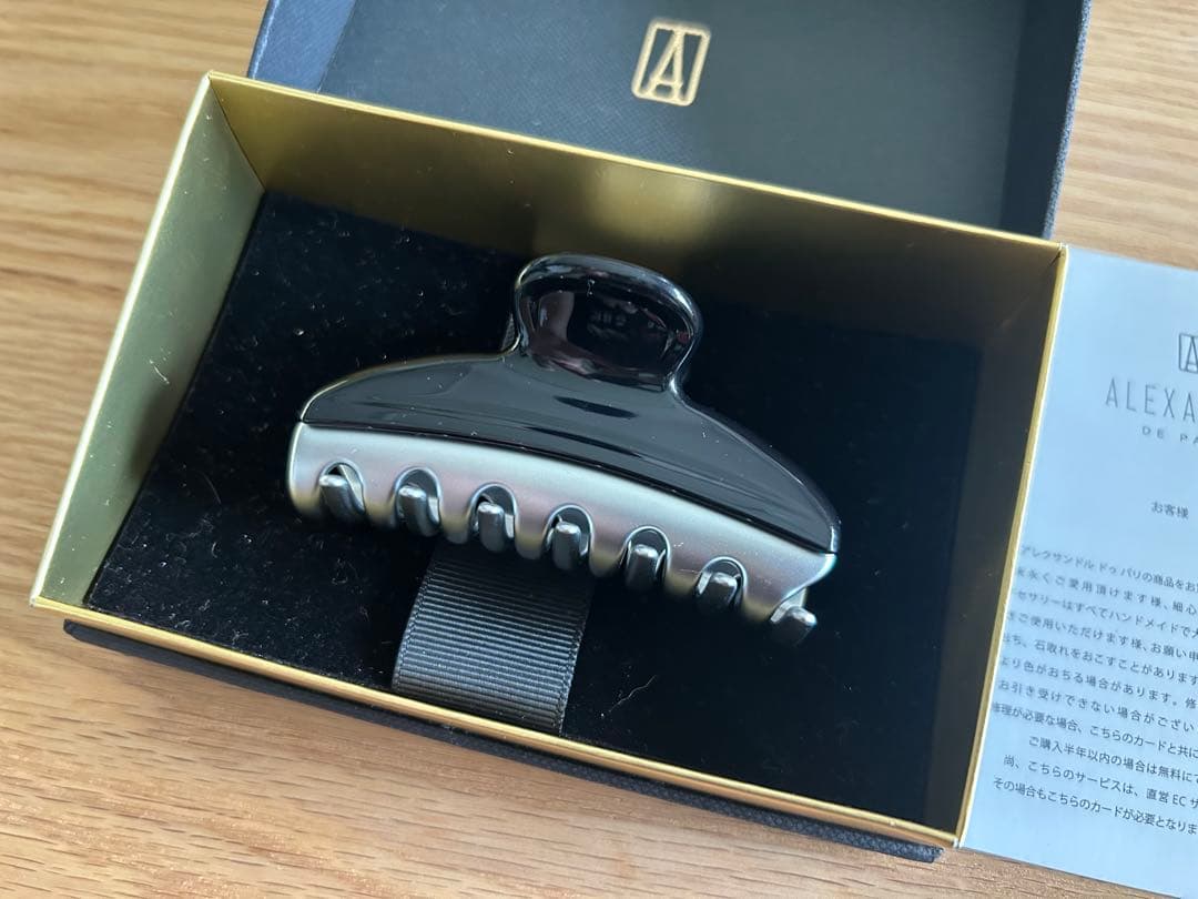 アレクサンドルドゥパリ Mクリップ （ブラック×シルバー）