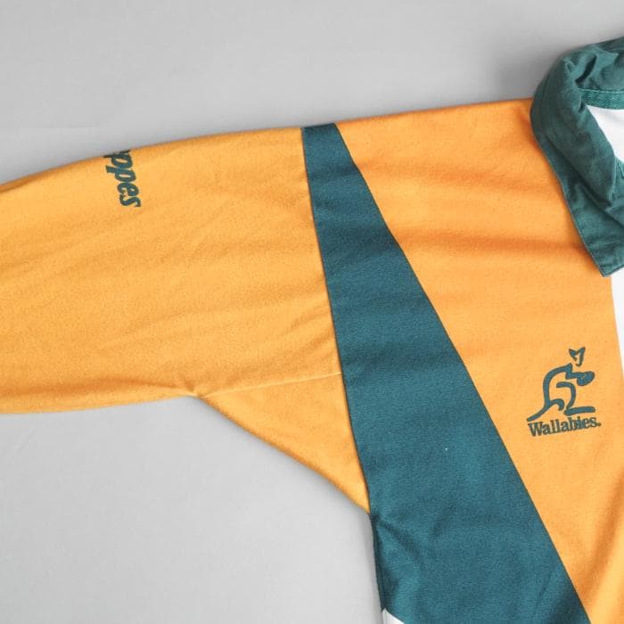 古着 90sビンテージ リーボック オーストラリア ワラビーズ ラガーシャツ M