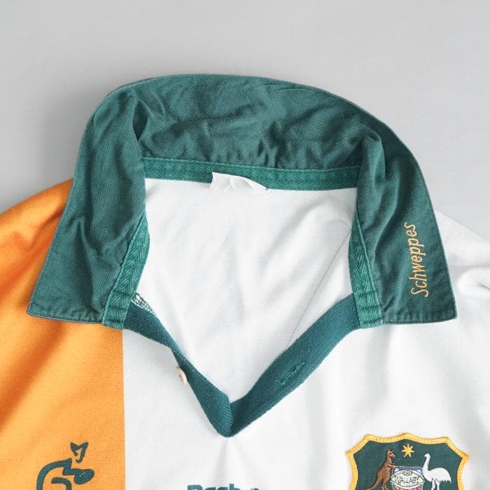 古着 90sビンテージ リーボック オーストラリア ワラビーズ ラガーシャツ M